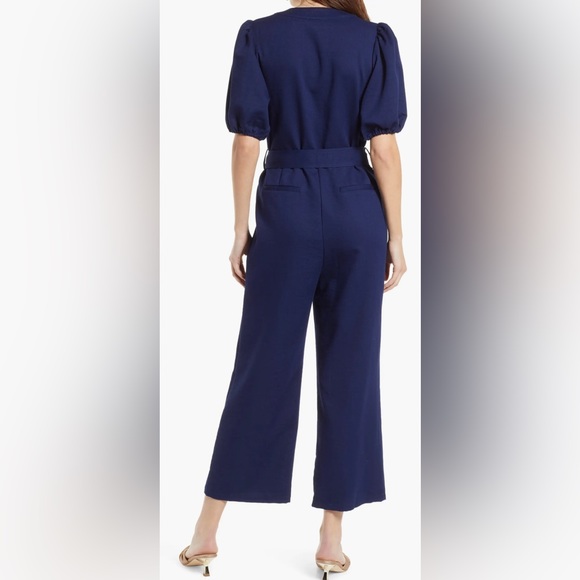 Frnch Laurine Navy Jumpsuit Size Medium (6-8) NWT - Picture 3 of 17